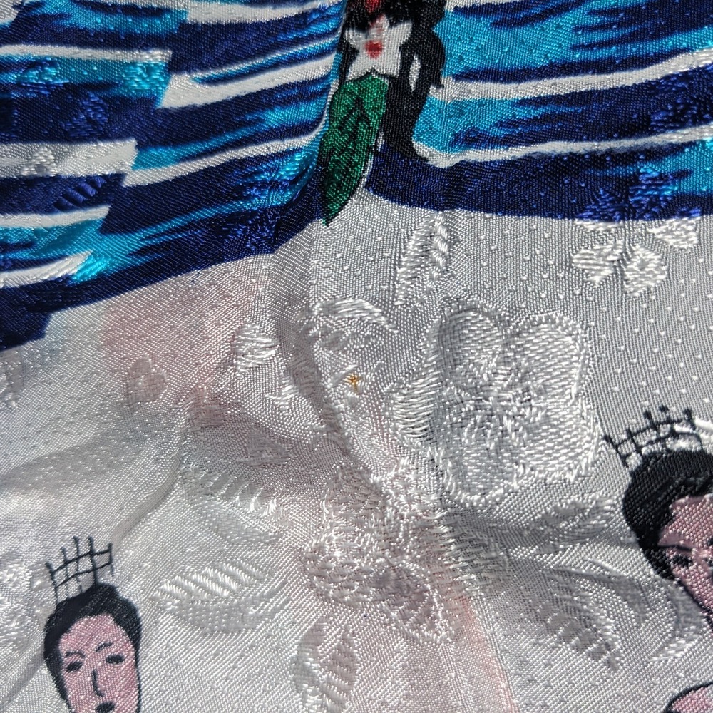 Vintage 1950s Ballerina Scarf 28" Ballet Dancers Rayon Japan Mid Century - Picture 12 of 12